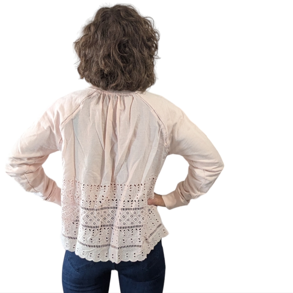 J. Crew Sweatshirt Womens Small Preppy Cottagecore Casual Boho Coquette Comfy